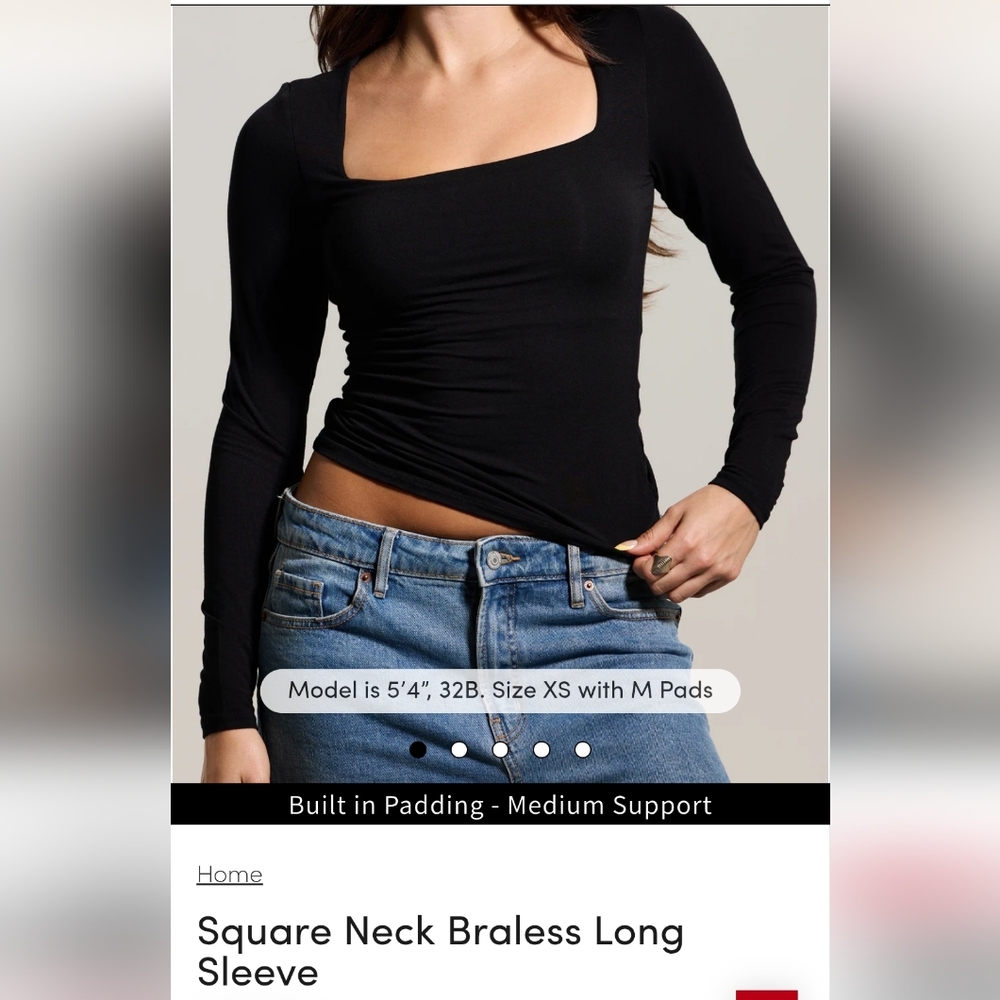 Klassy Network Square Neck Braless Long Sleeve Cropped Top